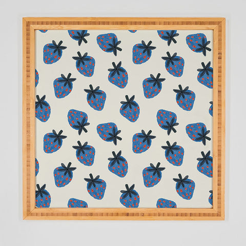 Alisa Galitsyna Blue Strawberries Framed Wall Art