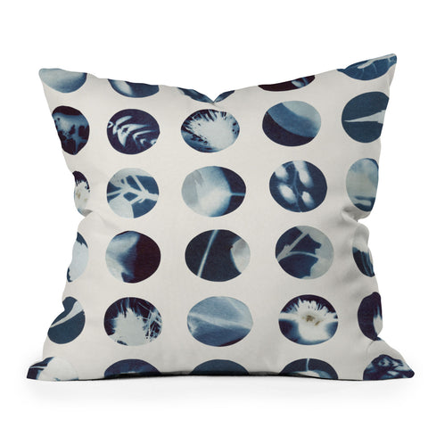 Alisa Galitsyna Botanical Cyanotypes Throw Pillow
