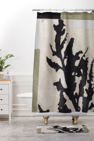 Alisa Galitsyna Botanical Shadows Shower Curtain And Mat