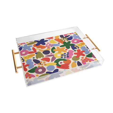 Alisa Galitsyna Bright Abstract Pattern 1 Acrylic Tray
