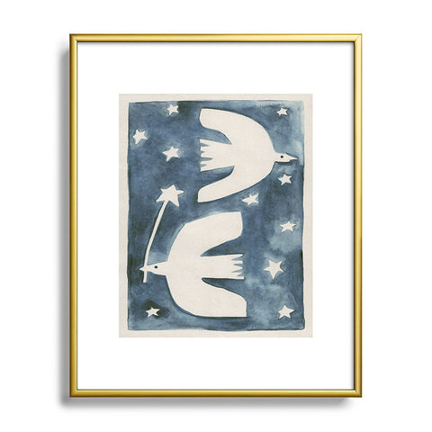Alisa Galitsyna Celestial Birds V2 Metal Framed Art Print