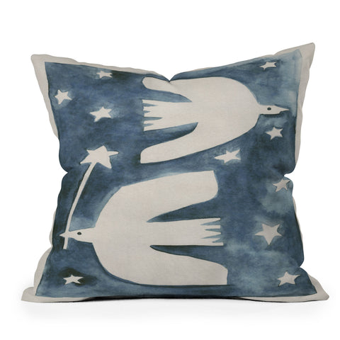 Alisa Galitsyna Celestial Birds V2 Outdoor Throw Pillow