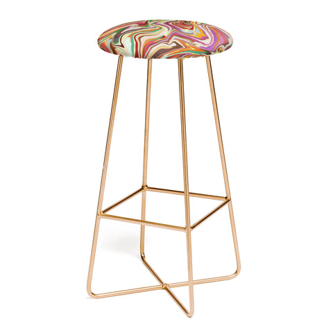 Alisa Galitsyna Colorful Liquid Swirl Bar Stool