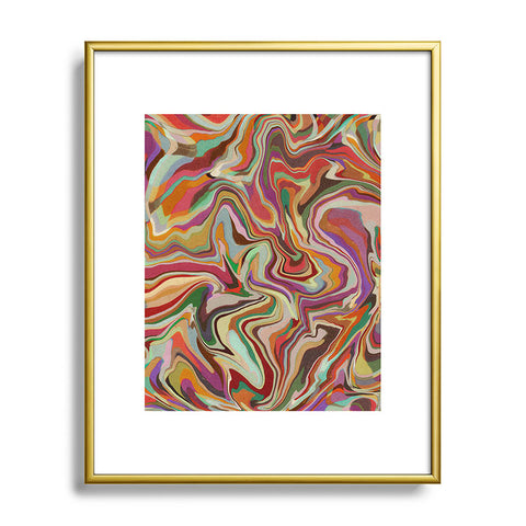 Alisa Galitsyna Colorful Liquid Swirl Metal Framed Art Print