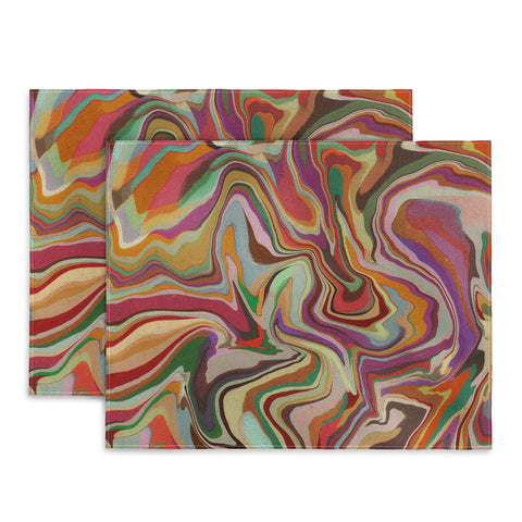 Alisa Galitsyna Colorful Liquid Swirl Placemat