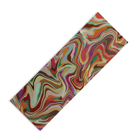 Alisa Galitsyna Colorful Liquid Swirl Yoga Mat