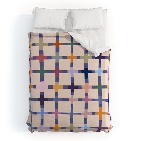 Alisa Galitsyna Colorful Patterned Grid II Duvet Cover