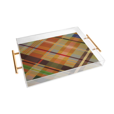 Alisa Galitsyna Colorful Plaid 2 Acrylic Tray