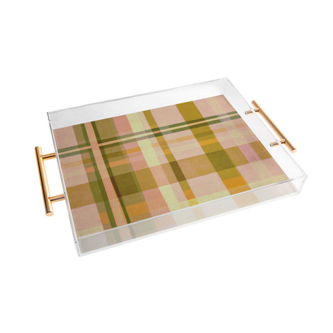 Alisa Galitsyna Colorful Plaid I Acrylic Tray