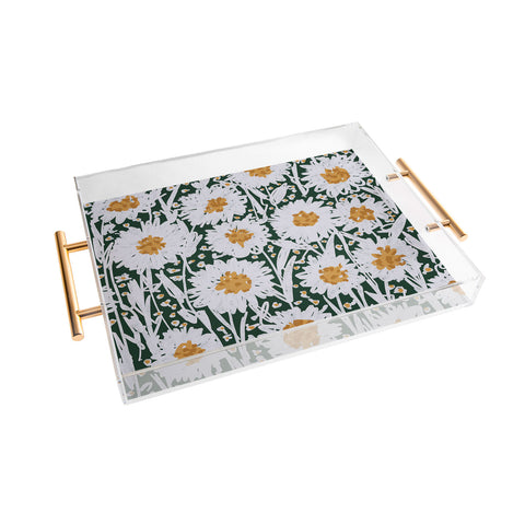 Alisa Galitsyna Daisy Pattern Acrylic Tray