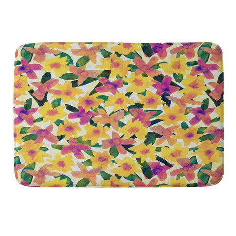 Alisa Galitsyna Fall Watercolor Garden Memory Foam Bath Mat