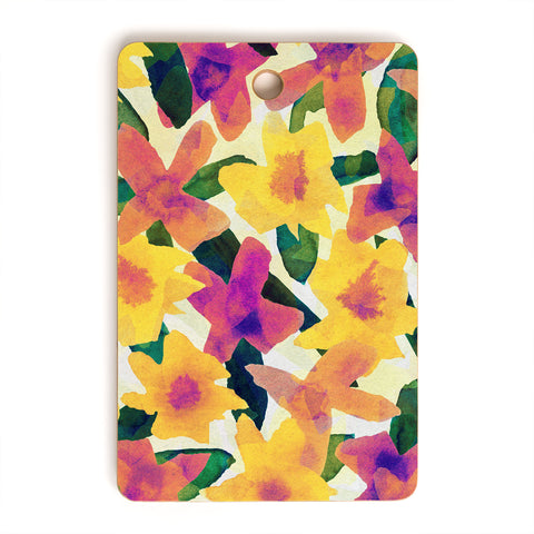 Alisa Galitsyna Fall Watercolor Garden Cutting Board Rectangle