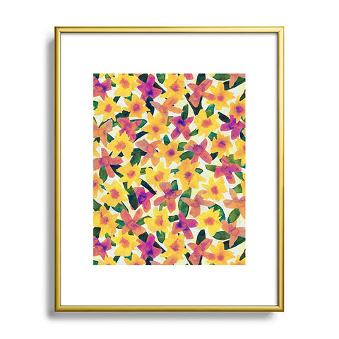 Alisa Galitsyna Fall Watercolor Garden Metal Framed Art Print