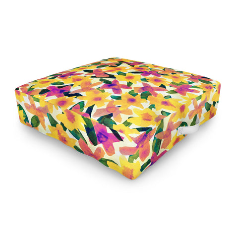 Alisa Galitsyna Fall Watercolor Garden Outdoor Floor Cushion