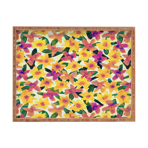 Alisa Galitsyna Fall Watercolor Garden Rectangular Tray