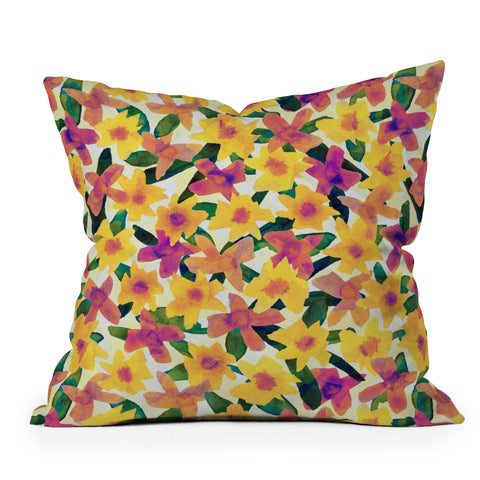 Alisa Galitsyna Fall Watercolor Garden Throw Pillow
