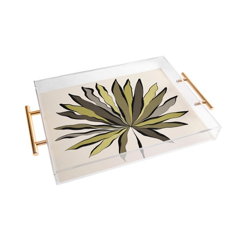 Alisa Galitsyna Fan Palm Leaf Acrylic Tray
