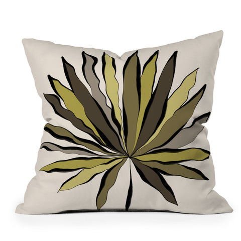 Alisa Galitsyna Fan Palm Leaf Outdoor Throw Pillow