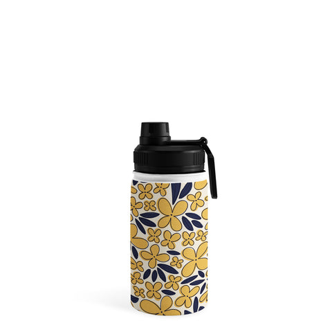 Alisa Galitsyna Four leaf Flower Pattern Water Bottle