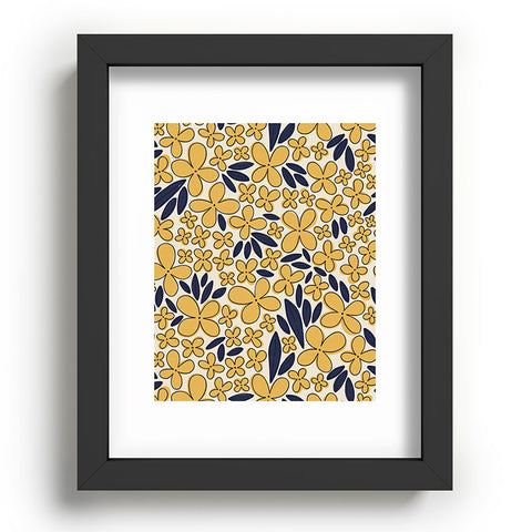 Alisa Galitsyna Four leaf Flower Pattern Recessed Framing Rectangle