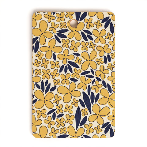 Alisa Galitsyna Four leaf Flower Pattern Cutting Board Rectangle