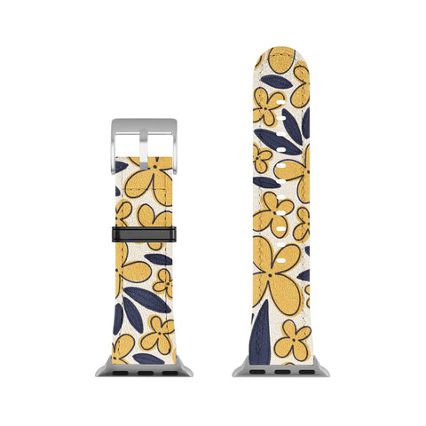 Alisa Galitsyna Four leaf Flower Pattern Apple Watch Band