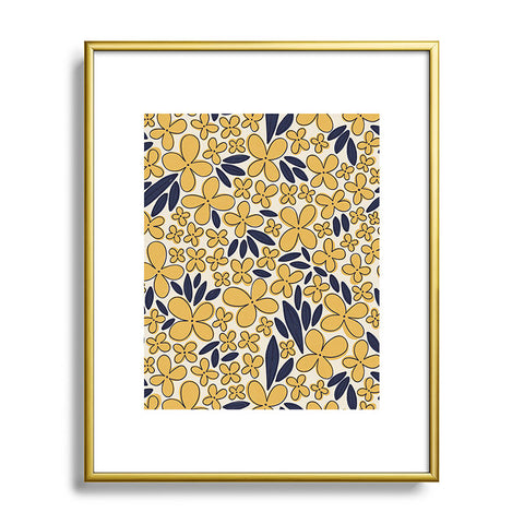 Alisa Galitsyna Four leaf Flower Pattern Metal Framed Art Print