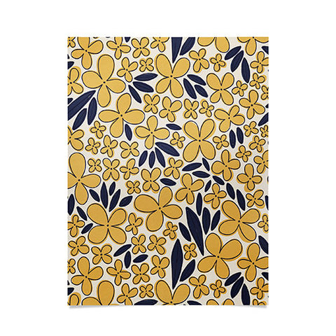 Alisa Galitsyna Four leaf Flower Pattern Poster