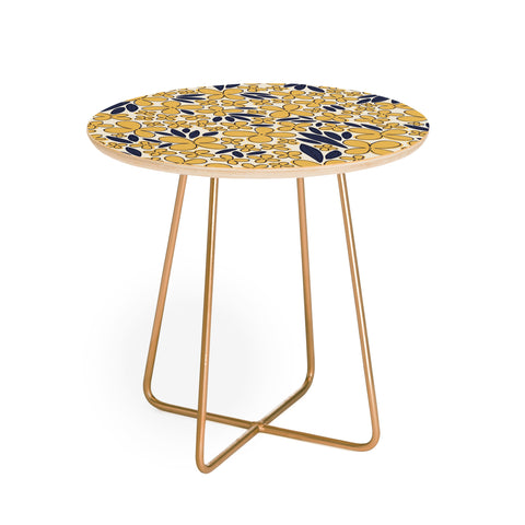 Alisa Galitsyna Four leaf Flower Pattern Round Side Table