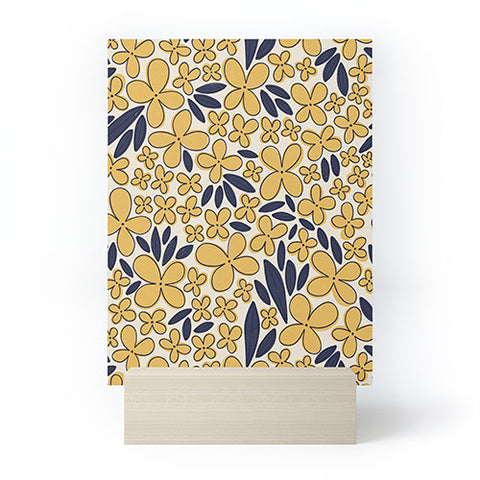 Alisa Galitsyna Four leaf Flower Pattern Mini Art Print