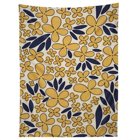 Alisa Galitsyna Four leaf Flower Pattern Tapestry