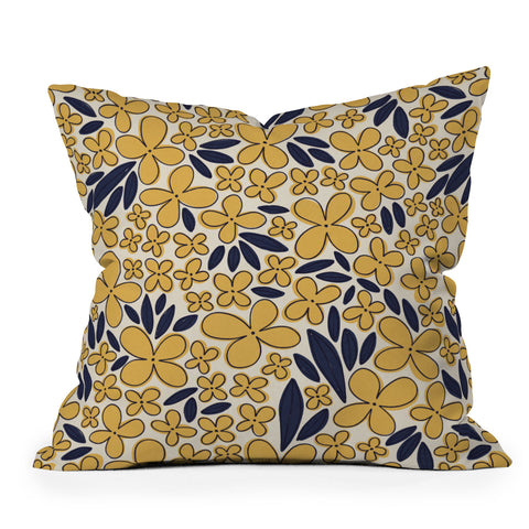 Alisa Galitsyna Four leaf Flower Pattern Throw Pillow