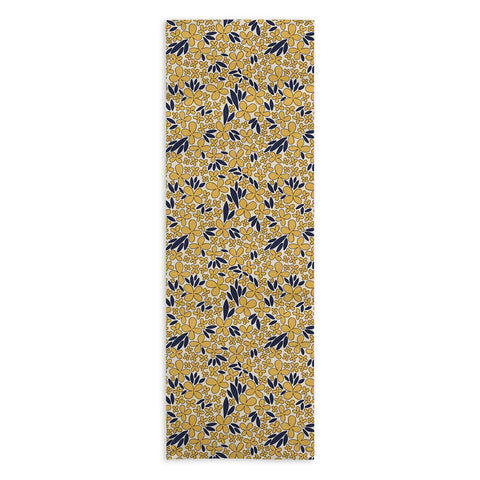 Alisa Galitsyna Four leaf Flower Pattern Yoga Towel