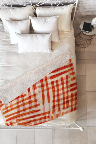 Alisa Galitsyna Geometric Dance 2 Fleece Throw Blanket