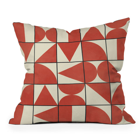 Alisa Galitsyna Geometric Puzzle 1 Outdoor Throw Pillow