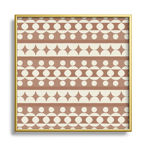 Alisa Galitsyna Geometric Repeats 1 Square Metal Framed Art Print