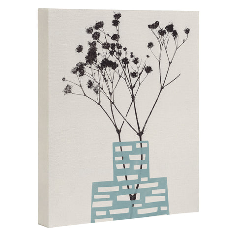 Alisa Galitsyna Gypsophila in a Blue Vase Art Canvas