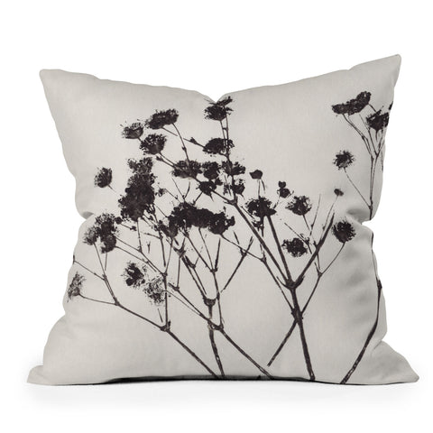 Alisa Galitsyna Gypsophila in a Blue Vase Outdoor Throw Pillow