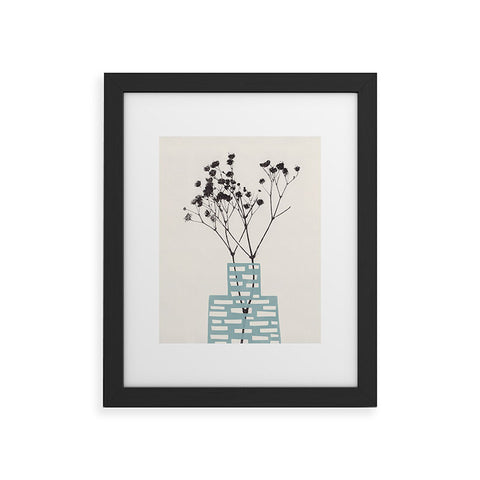 Alisa Galitsyna Gypsophila in a Blue Vase Framed Art Print