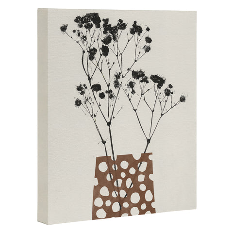 Alisa Galitsyna Gypsophila in a Brown Vase Art Canvas