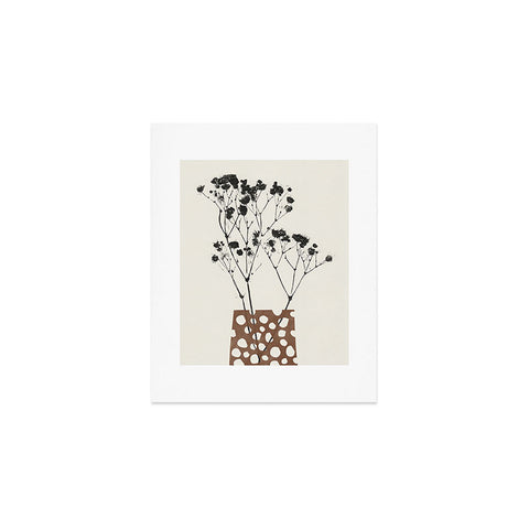 Alisa Galitsyna Gypsophila in a Brown Vase Art Print