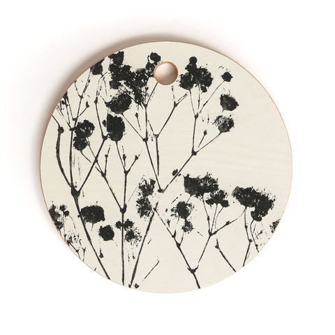 Alisa Galitsyna Gypsophila in a Brown Vase Cutting Board Round
