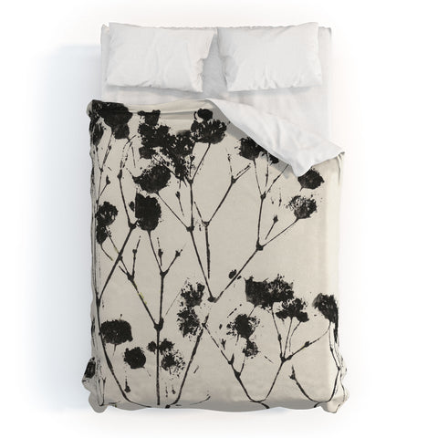Alisa Galitsyna Gypsophila in a Brown Vase Duvet Cover