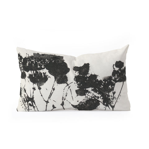 Alisa Galitsyna Gypsophila in a Brown Vase Oblong Throw Pillow