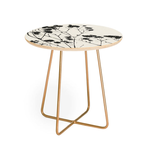 Alisa Galitsyna Gypsophila in a Brown Vase Round Side Table