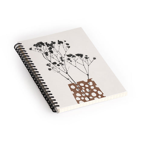Alisa Galitsyna Gypsophila in a Brown Vase Spiral Notebook
