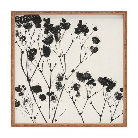 Alisa Galitsyna Gypsophila in a Brown Vase Square Tray