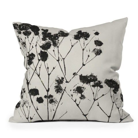 Alisa Galitsyna Gypsophila in a Brown Vase Throw Pillow