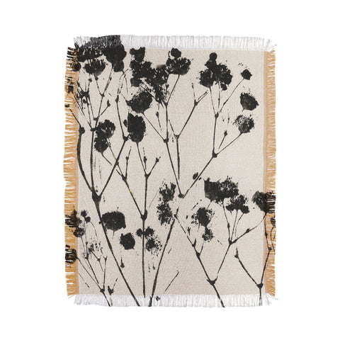 Alisa Galitsyna Gypsophila in a Brown Vase Throw Blanket