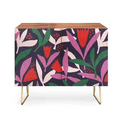 Alisa Galitsyna Hand Drawn Florals 2 Credenza